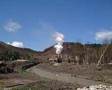 有珠山の噴火で崩壊した山麓